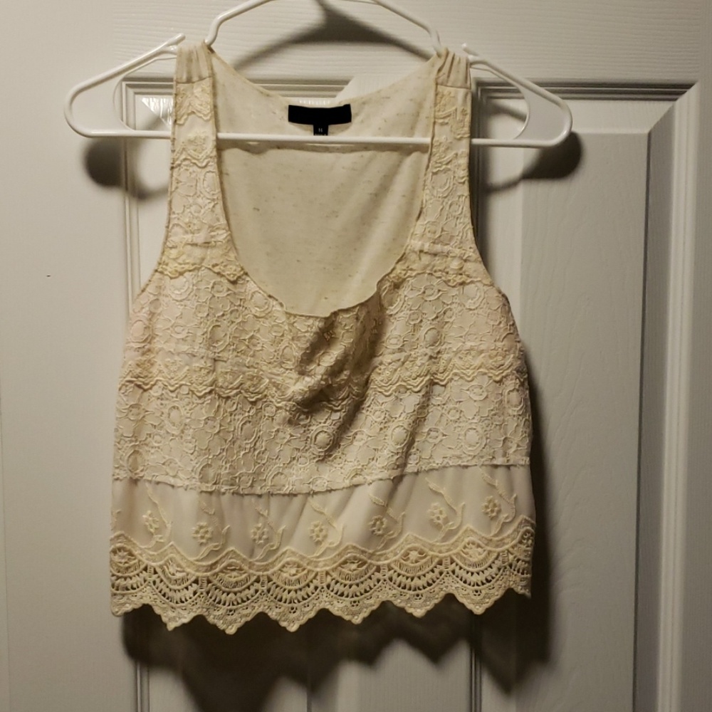Beige crop top